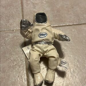 Intel Inside white Silver Bunny People Spaceman 8" NEW w/ TAGS 1997 Astronaut